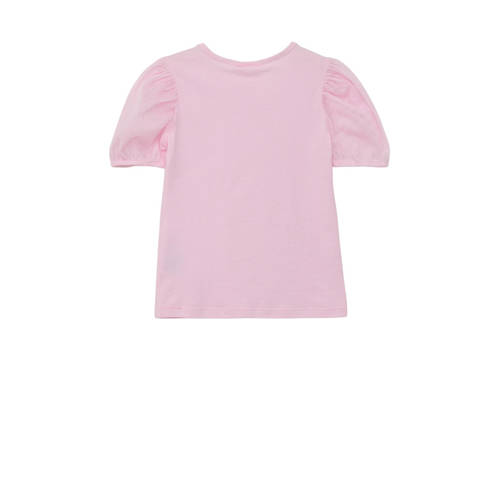 s.Oliver T-shirt met pailletten lichtroze Meisjes Katoen Ronde hals Effen 92 98