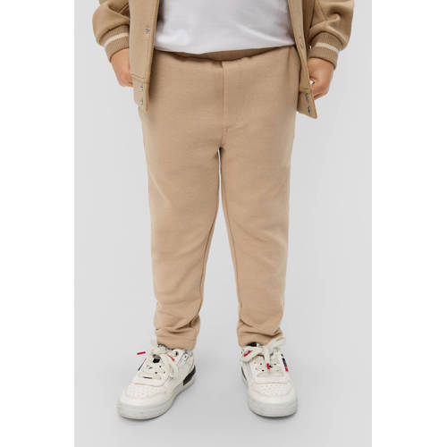 S.Oliver regular fit joggingbroek beige Jongens Katoen Effen 104