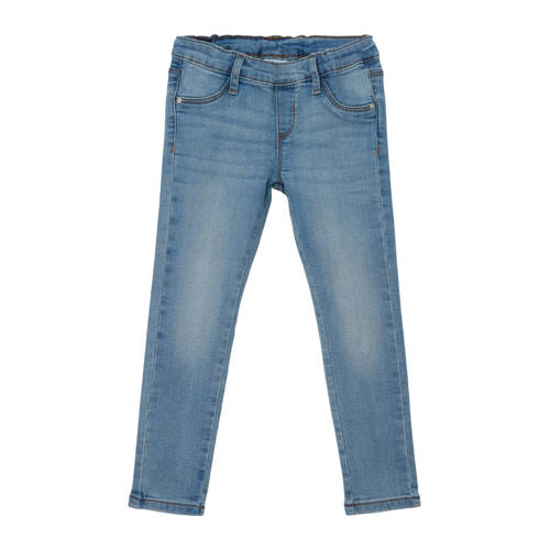 s.Oliver high rise skinny fit jegging Medium blue denim Jeans Blauw - 104