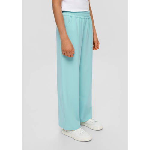 s.Oliver wide leg broek turquoise Blauw Meisjes Polyester Effen 158