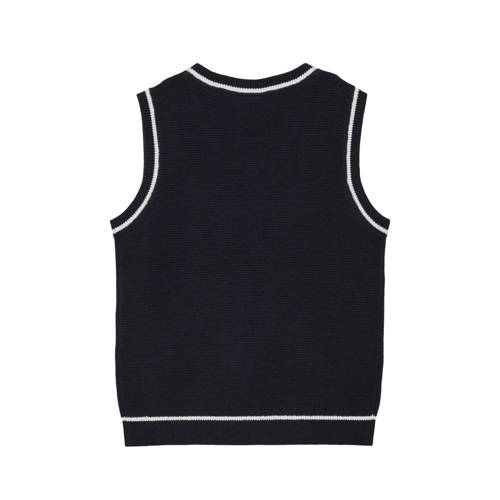 s.Oliver donkerblauw wit Spencer Jongens Katoen V-hals Effen 92 98