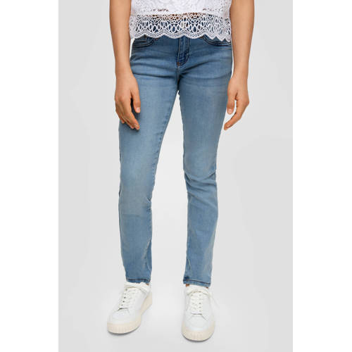 s.Oliver regular fit jeans light blue denim Blauw Meisjes Stretchdenim 134