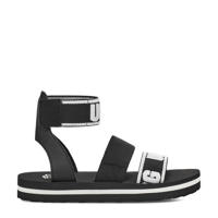 thumbnail: Zwarte meisjes UGG sandalen van textiel met klittenband
