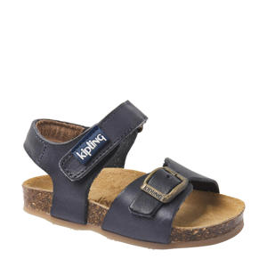 Fabio leren sandalen donkerblauw