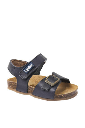 Fabio  leren sandalen donkerblauw