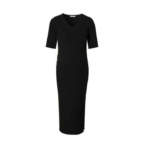 Noppies zwangerschapsjurk Keiko zwart Dames Polyester V-hals Effen XS