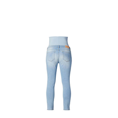 Noppies cropped zwangerschaps slim fit jeans Mila light blue denim Blauw 26