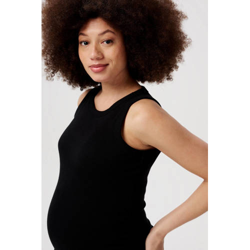 Noppies zwangerschapstop Kaysa zwart Dames Biologisch katoen Ronde hals XS