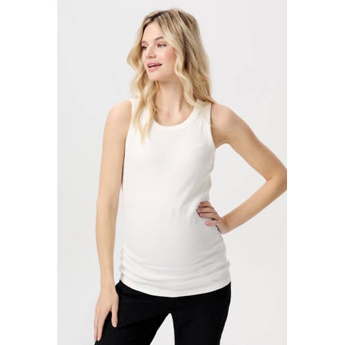 Noppies maternity zwangerschapstop Kaysa wit Dames Katoen Ronde hals Effen