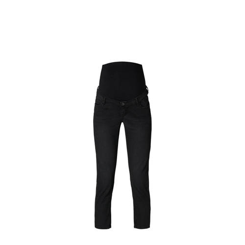 Noppies cropped zwangerschaps slim fit jeans Mila black dark wash Zwart Dames Denim 26