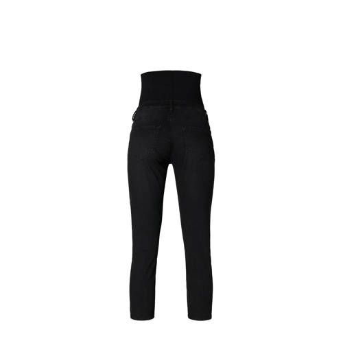 Noppies cropped zwangerschaps slim fit jeans Mila black dark wash Zwart Dames Denim 26