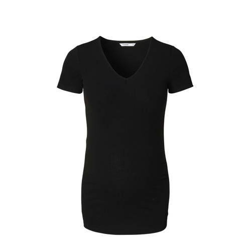 Noppies zwangerschapsshirt Jadie zwart Top Dames Polyester V-hals Effen XS