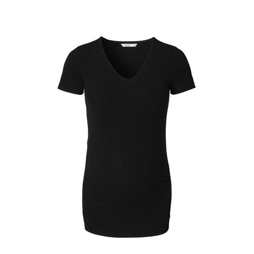 Noppies zwangerschapsshirt Jadie zwart T-shirt Dames Gerecycled polyester V-hals XXL
