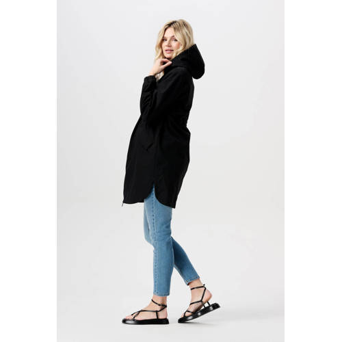 Noppies maternity zwangerschaps- en draagjas Rey zwart Dames Polyester Capuchon