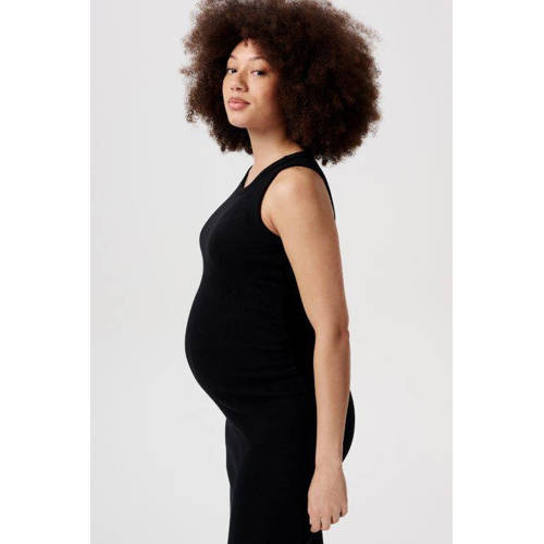 Noppies zwangerschapsjurk Inaya zwart Dames Biologisch katoen Ronde hals XS