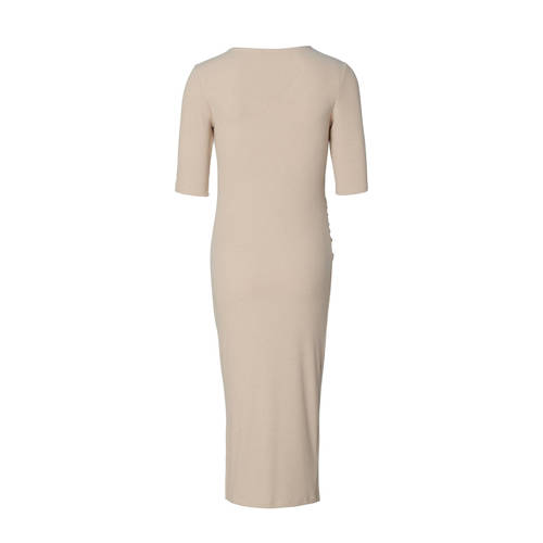 Noppies zwangerschapsjurk Keiko beige Dames Polyester V-hals Effen XS