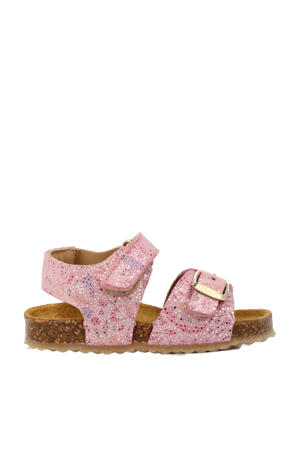 leren sandalen roze