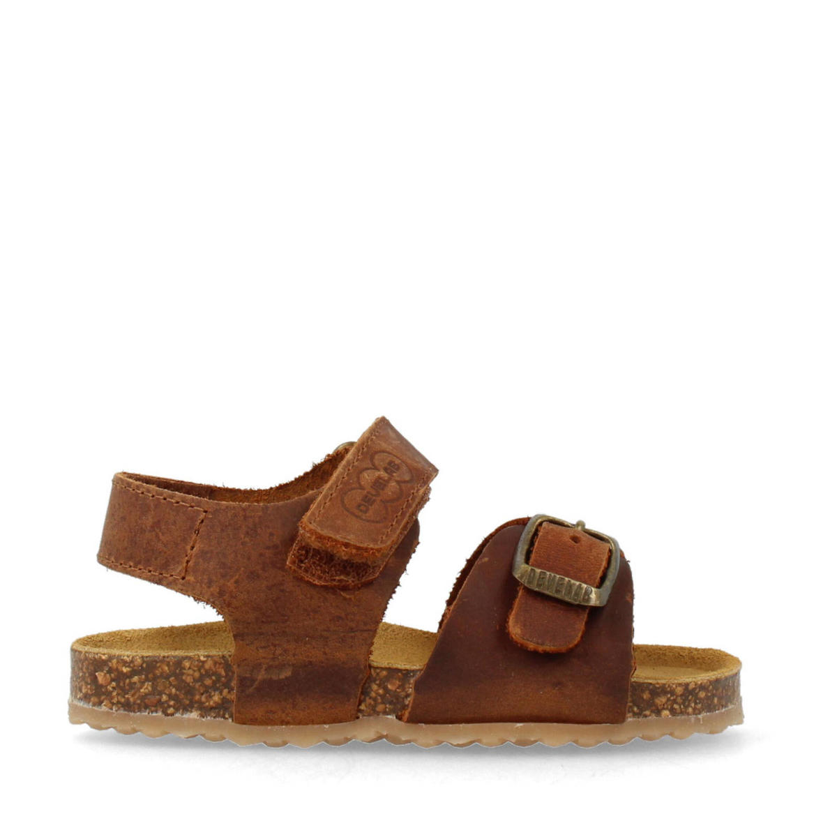 Develab leren sandalen cognac