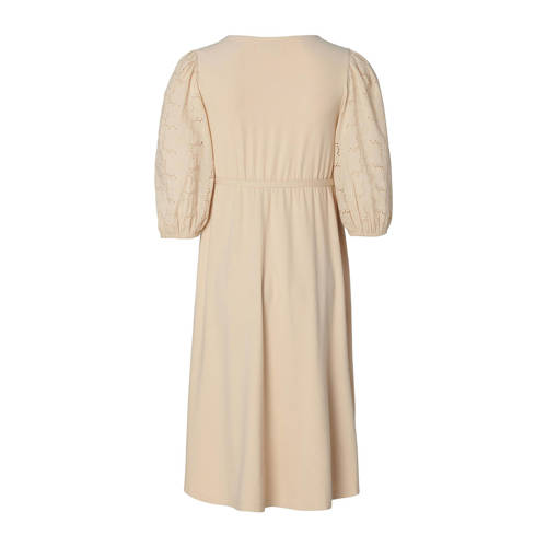 Noppies zwangerschapsjurk Kajal zand Beige Dames Katoen V-hals Effen XL