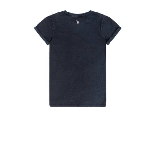 Alix the Label Alix Mini T-shirtjurk met printopdruk zwart Meisjes Katoen Ronde hals Printopdruk 110 116