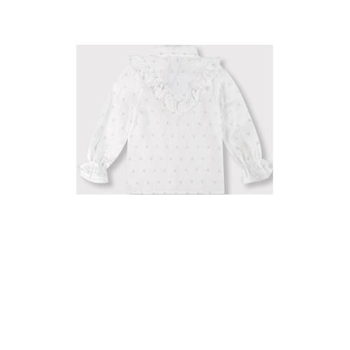 Alix the Label Alix Mini blouse wit Meisjes Katoen Klassieke kraag Effen 110 116