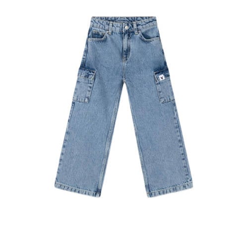 Alix Mini straight fit jeans denim blue Blauw Meisjes Katoen Effen