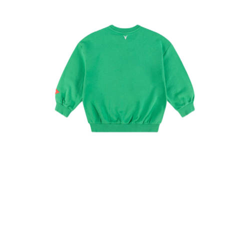 Alix the Label Alix Mini sweater met tekst kikkergroen Tekst 110 116
