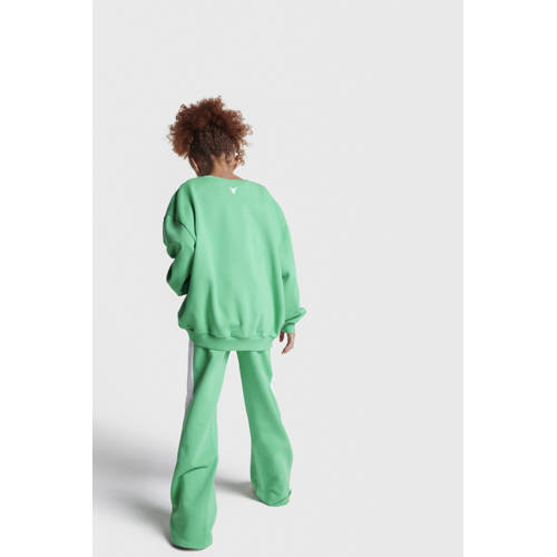 Alix the Label Alix Mini sweater met tekst kikkergroen Tekst 98
