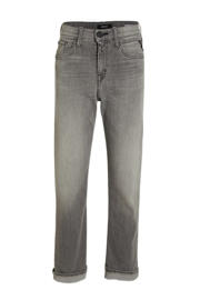 thumbnail: Zwarte jongens REPLAY slim fit jeans black van denim met effen