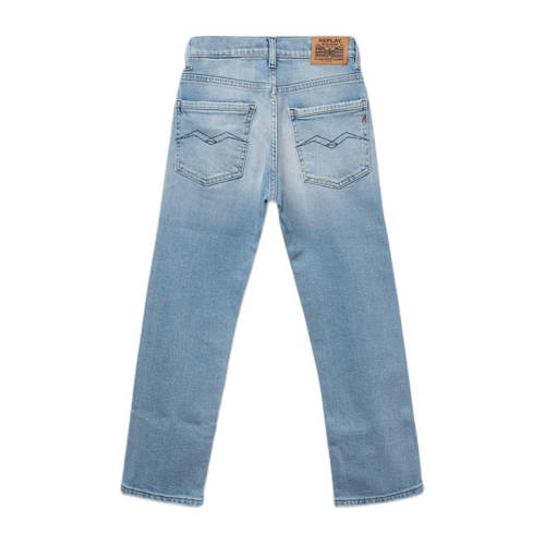 Replay slim fit jeans light blue denim Blauw Effen 104