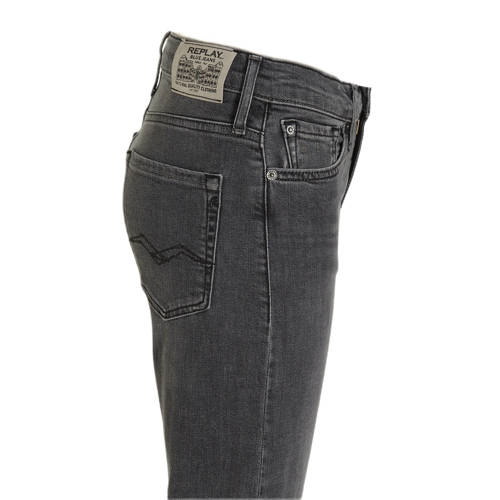 Replay skinny jeans black denim Zwart Effen 104 | Jeans van