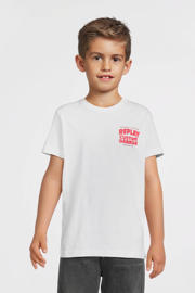 thumbnail: REPLAY T-shirt met tekst wit