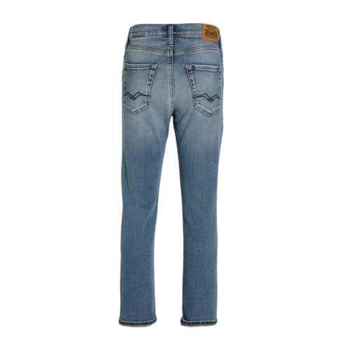 Replay slim fit jeans light blue denim Blauw Effen 104