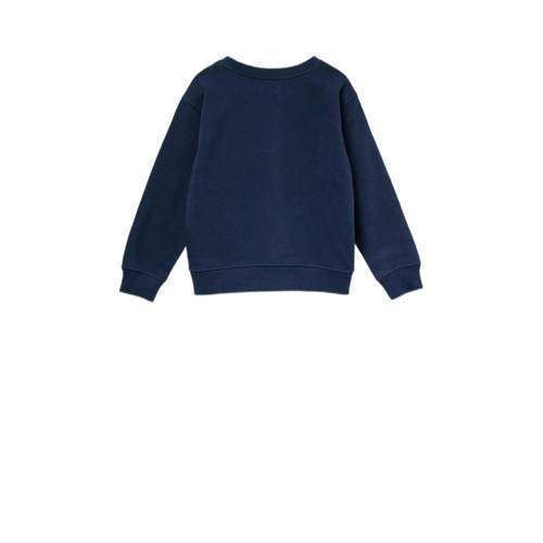 Replay sweater met logo donkerblauw Logo 152 | Sweater van
