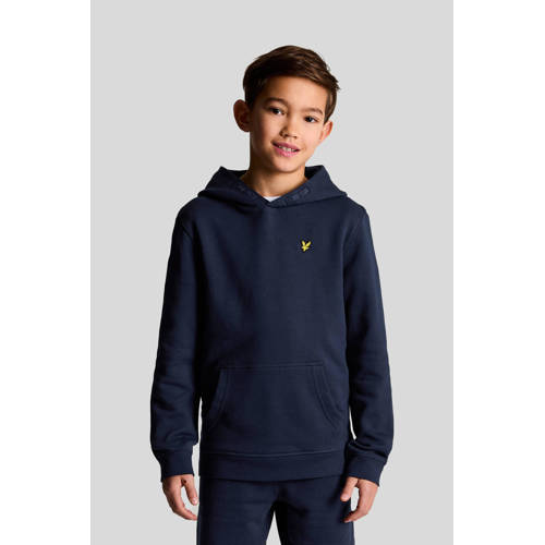 Lyle & Scott sweater Blauw Jongens Katoen Capuchon Effen 128 134