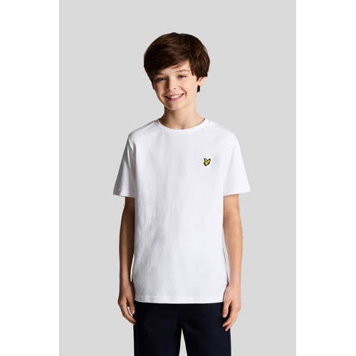 Lyle & Scott T-shirt TSB2000V wit Jongens Katoen Ronde hals Effen 98 104