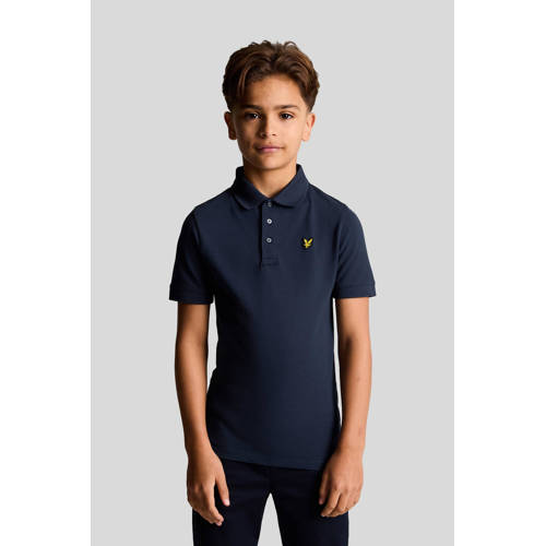 Lyle & Scott polo SPB2000V navy Blauw Jongens Katoen Polokraag Effen 98 104