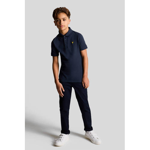 Lyle & Scott polo SPB2000V navy Blauw Jongens Katoen Polokraag Effen 98 104
