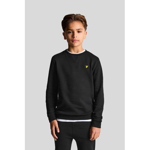 Lyle & Scott sweater zwart Effen 98 104 | Sweater van