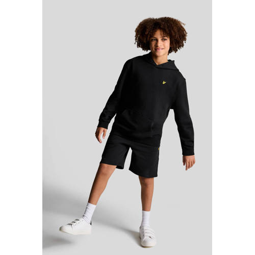 Lyle & Scott sweater zwart Jongens Katoen Capuchon Effen 110 116