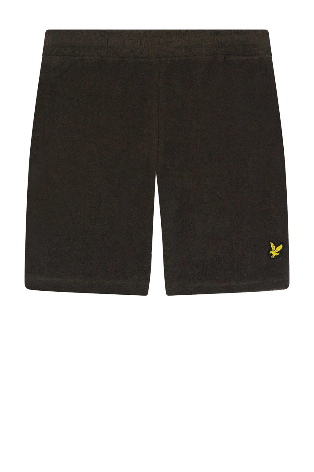 Groene jongens Lyle & Scott sweatshort met regular waist en effen