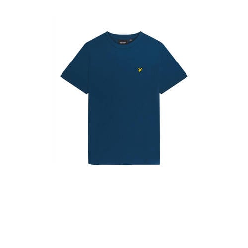 Lyle & Scott T-shirt blauw Jongens Katoen Ronde hals Effen