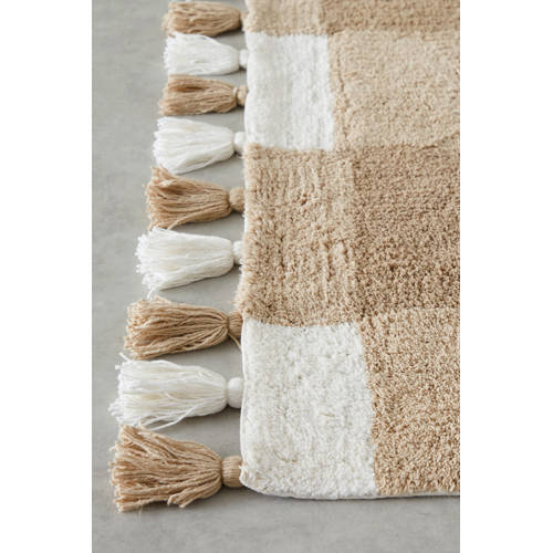 NOUS Kids kindervloerkleed Sofia (130x90 cm) Bruin Ruit