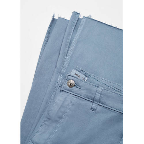 Mango Kids flared jeans blauw Meisjes Katoen Effen 152(XXS)