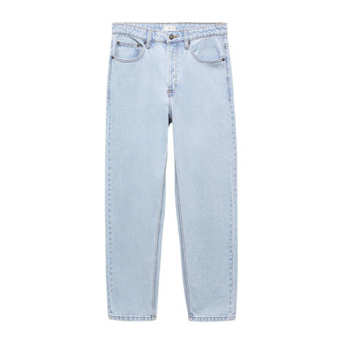 Mango Kids straight fit jeans changeant blauw Jongens Denim Effen - 158(XXS)