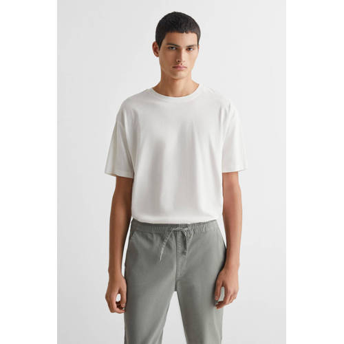 Mango Kids regular fit broek grijs Jongens Stretchkatoen Effen 158(XXS)