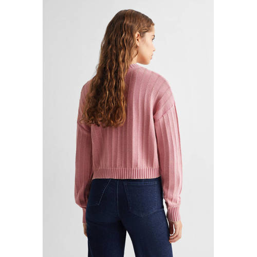 Mango Kids trui roze Meisjes Katoen Ronde hals Effen 152(XXS)