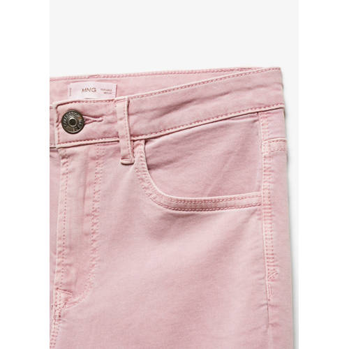 Mango Kids low waist flared jeans lichtroze Meisjes Stretchdenim Effen 152(XXS)
