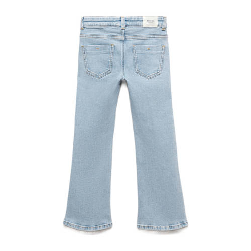 Mango Kids flared jeans light blue denim Blauw Effen 116