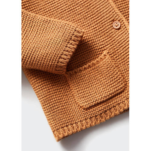 Mango Kids baby vest oranje Jongens Meisjes Katoen Capuchon Effen 62